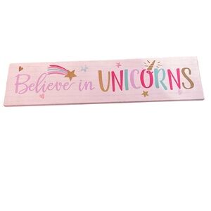 Hobby Lobby Wall Decor - Believe in Unicorns sign. New